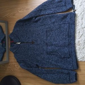 LL Bean 1/4 zip Ragland wool sweater